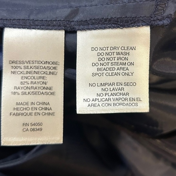 Nine West Silk and Sequin Embellished Evening Party Dress - Picture 8 of 10